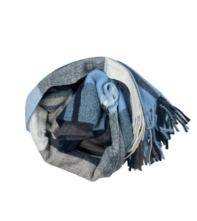 Check Print Scarf with Fringe (Various Colours)