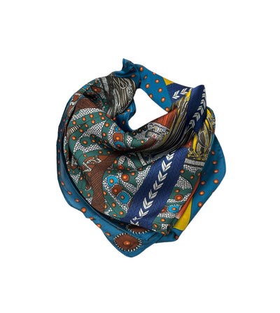 Abstract Print Silk Feel Neck Scarf ( Various Colours )