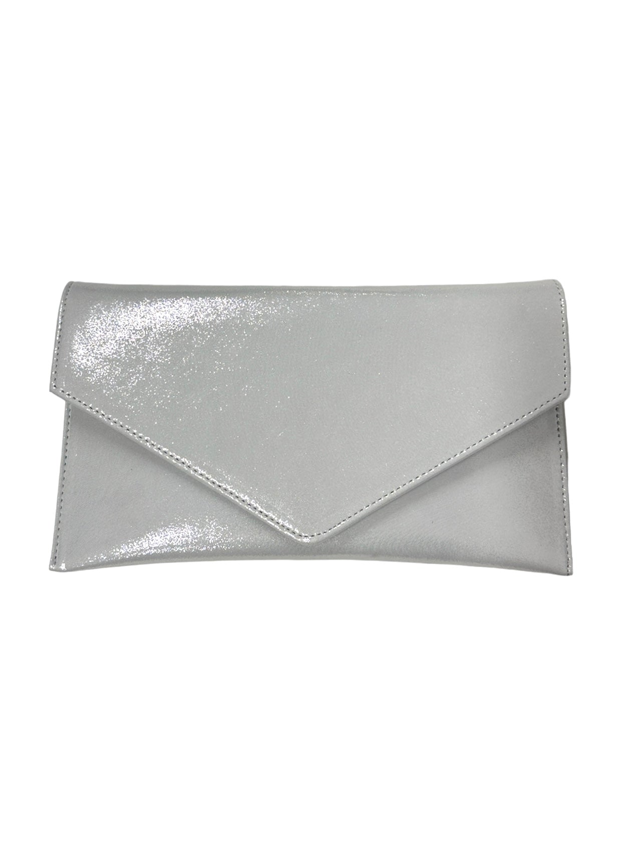 White/Silver Shimmer Clutch Bag