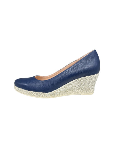 Navy Wedge Shoe