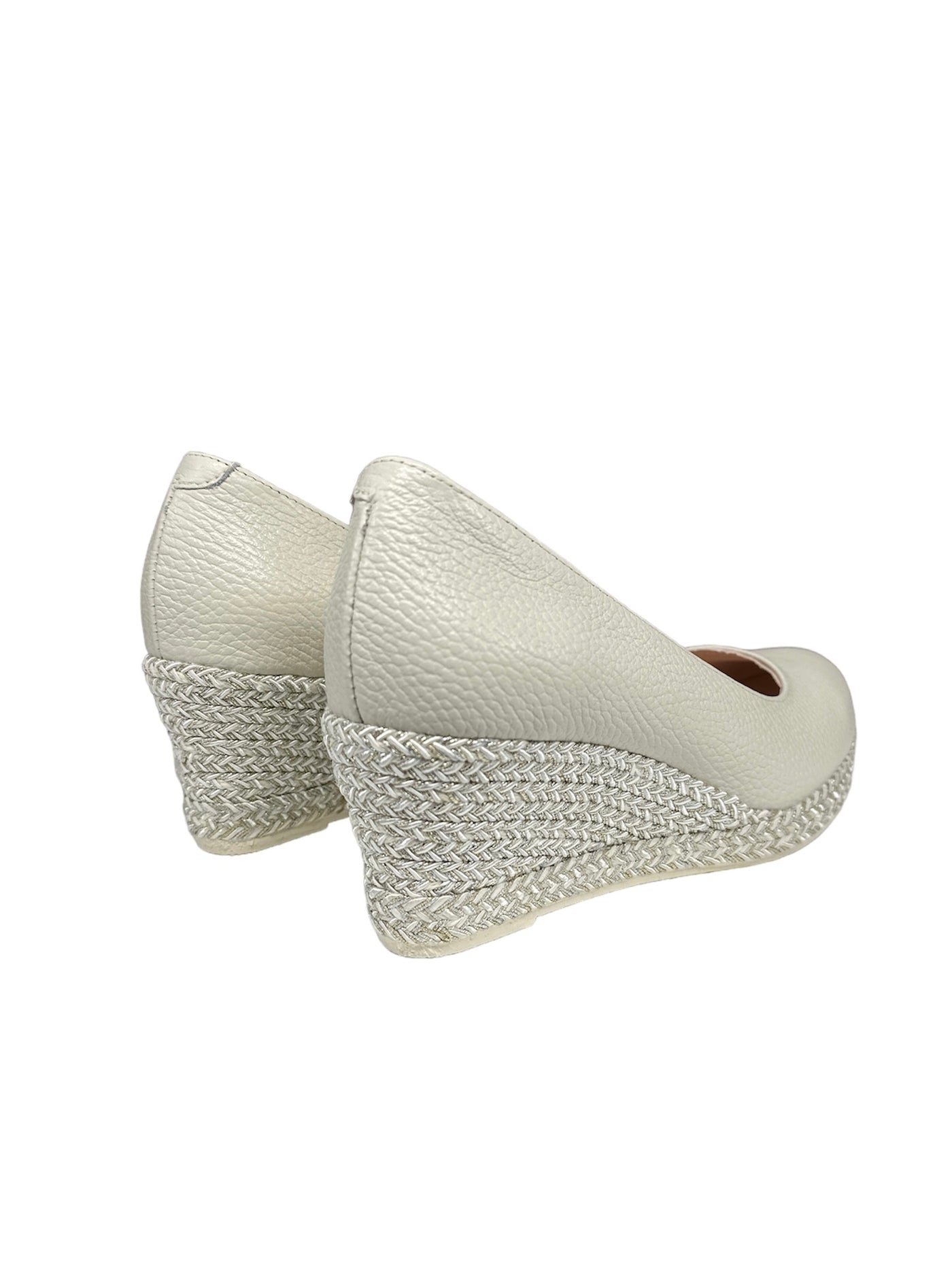 Jose Saenz Cream Wedge Shoe