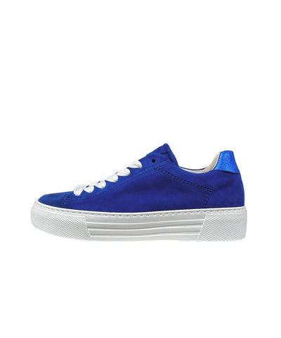 Blue Suede Lace Up Runner