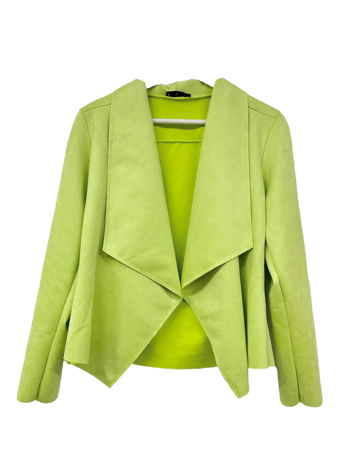 Lime Green Waterfall Front Jacket