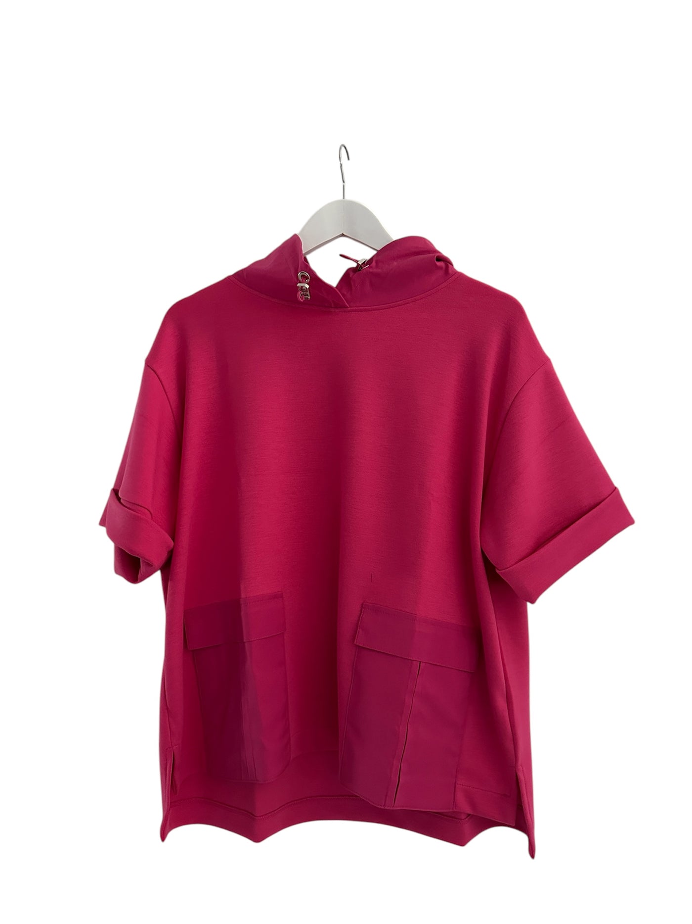 Pink Top with Ajustable Collar and Pockets