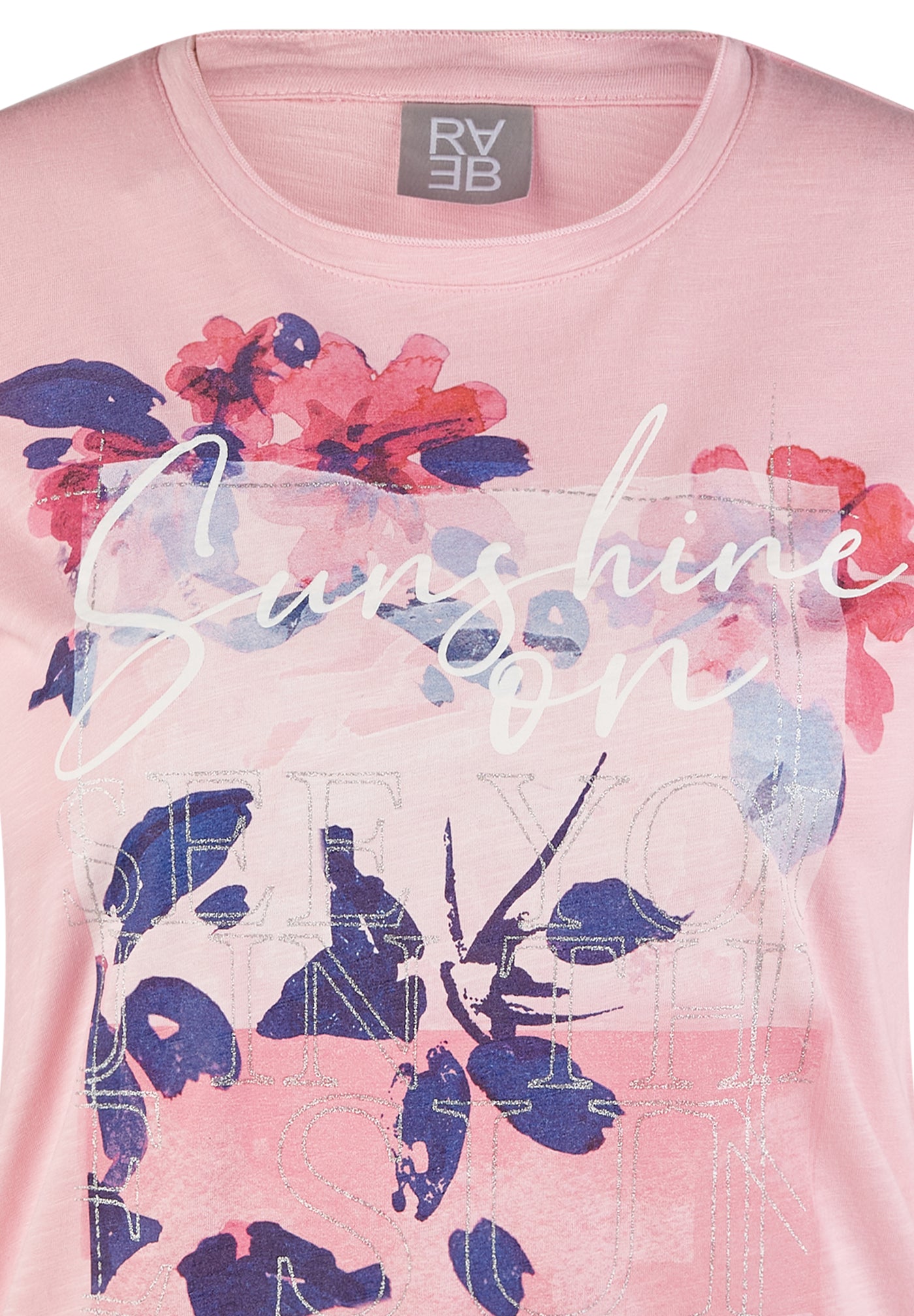 'Sunshine On' Graphic Print Pink T-Shirt