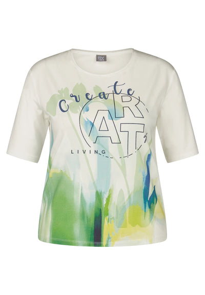 White T-shirt with Graphic Print