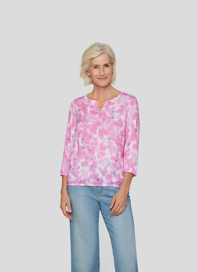 Floral Print Top With Elasticated Bottom