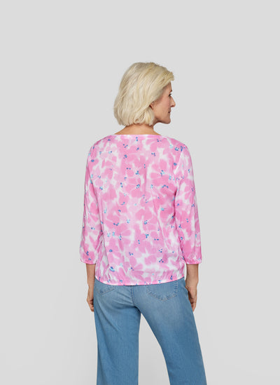 Floral Print Top With Elasticated Bottom