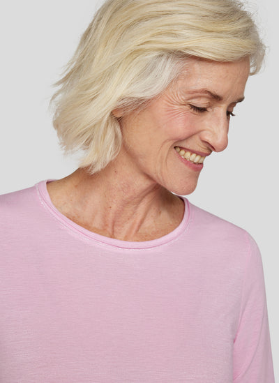 Plain Pink Top  With Elasticated Bottom