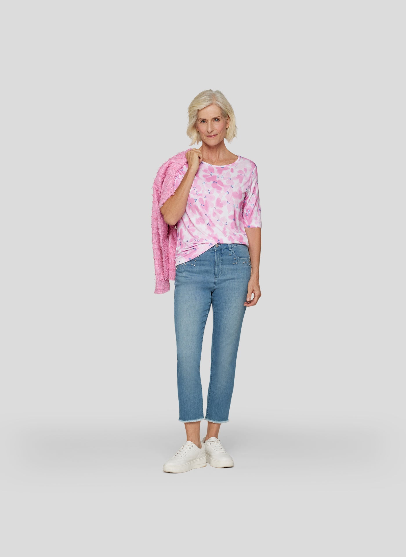 Pink T-Shirt With Blue Dots