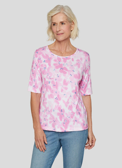 Pink T-Shirt With Blue Dots