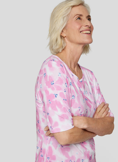 Pink T-Shirt With Blue Dots