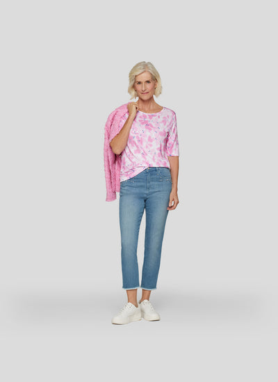 Pink T-Shirt With Blue Dots