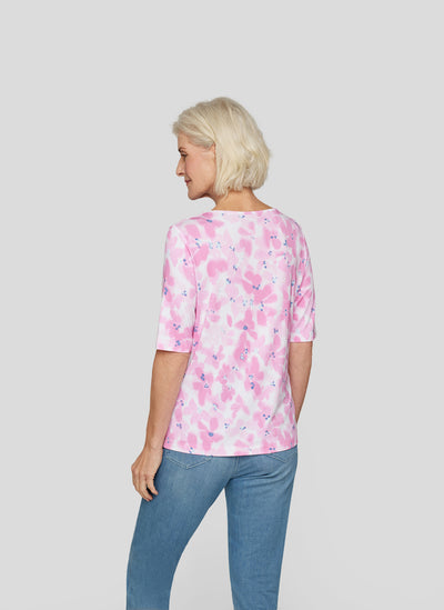 Pink T-Shirt With Blue Dots