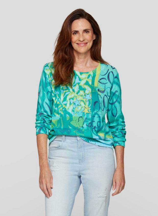 Flow Motion Jumper With Diamonte Detail
