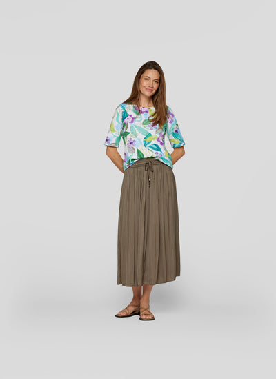 Floral Pattern T-Shirt With Elasticated Bottom
