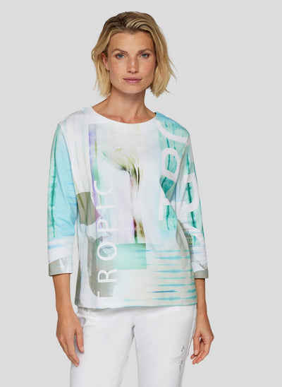 'Tropic' Graph Print Top