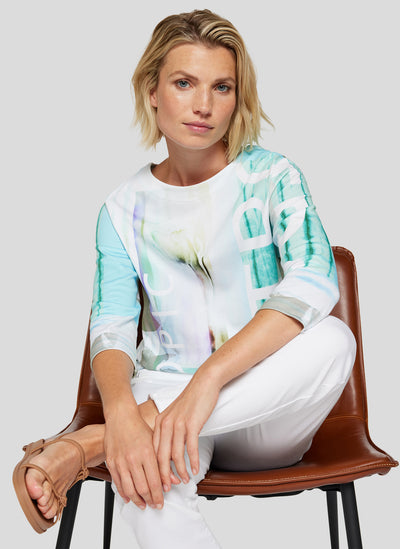 'Tropic' Graph Print Top