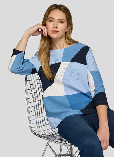 Nordic Blue Embellished Jumper