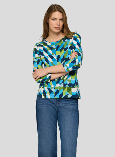 Geometric Print Multicoloured Top