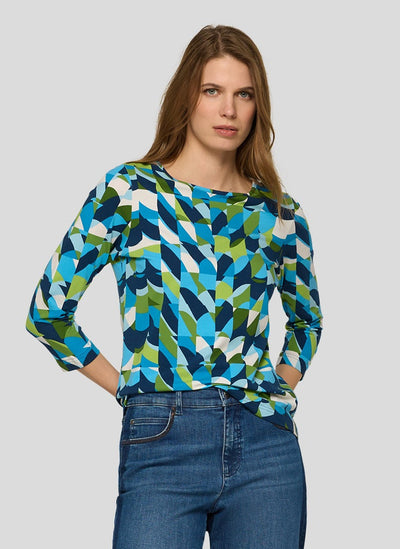 Geometric Print Multicoloured Top