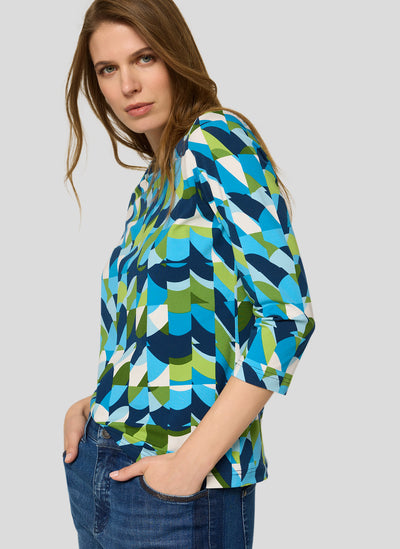 Geometric Print Multicoloured Top