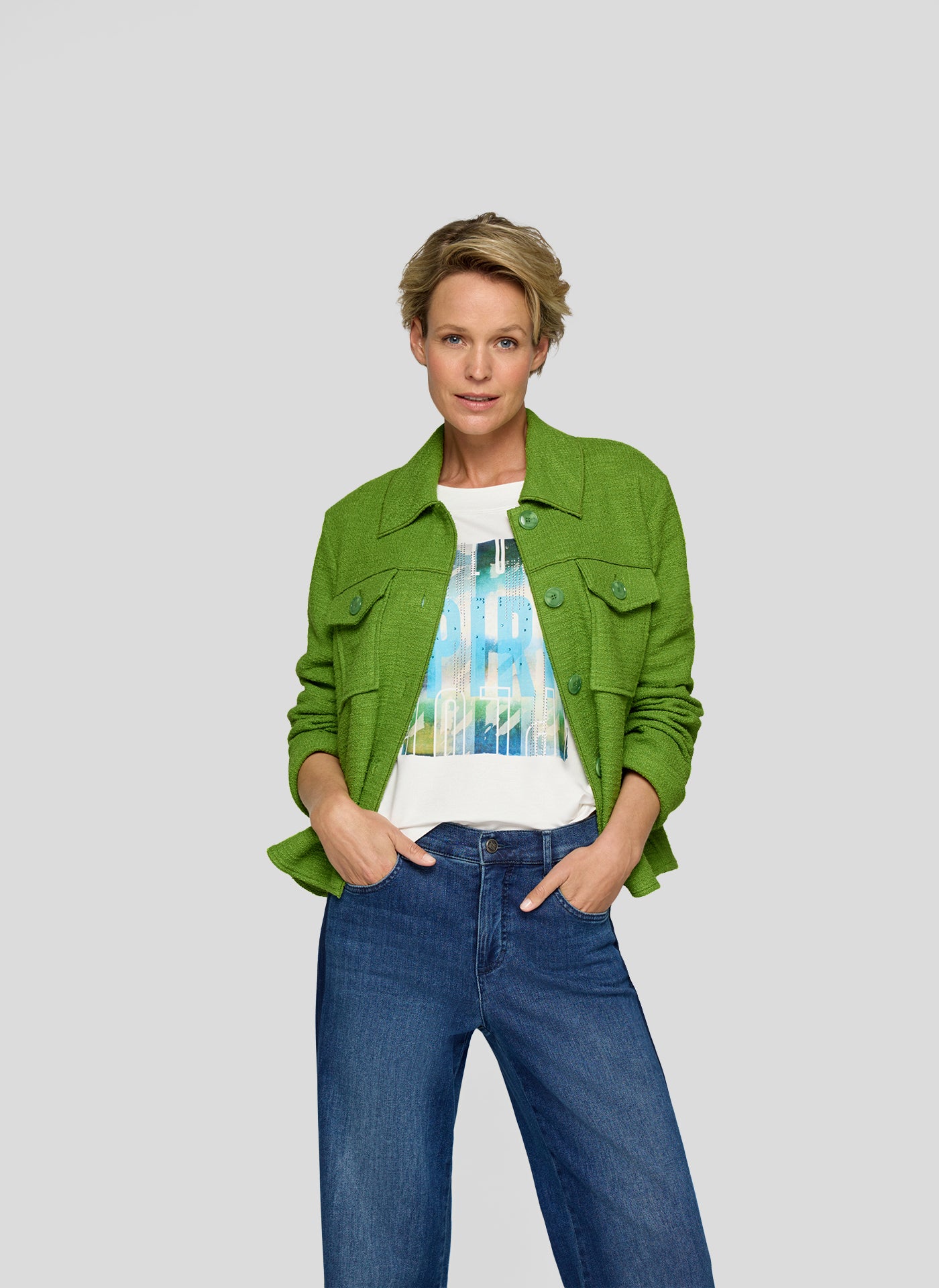 Green Jacket With Breast Pockets