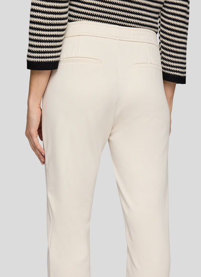 Ivory Trousers with Zip Pockets and Draw String