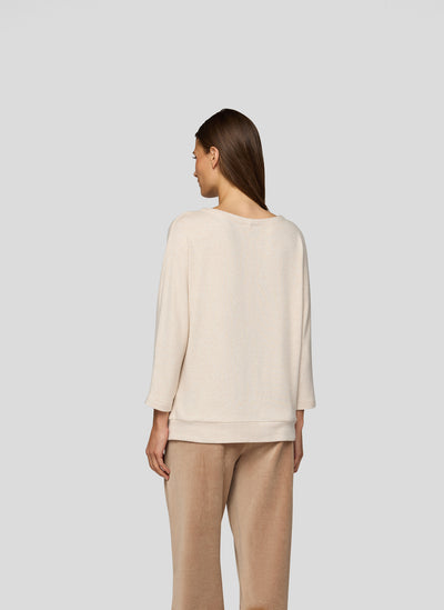 Beige Graphic Print Top with Sequin Detail