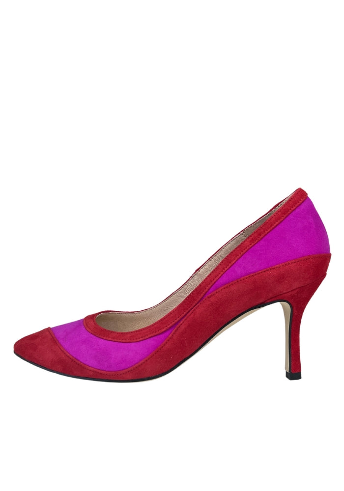 Red/Fucshia High Heel Pointed Toe Shoe