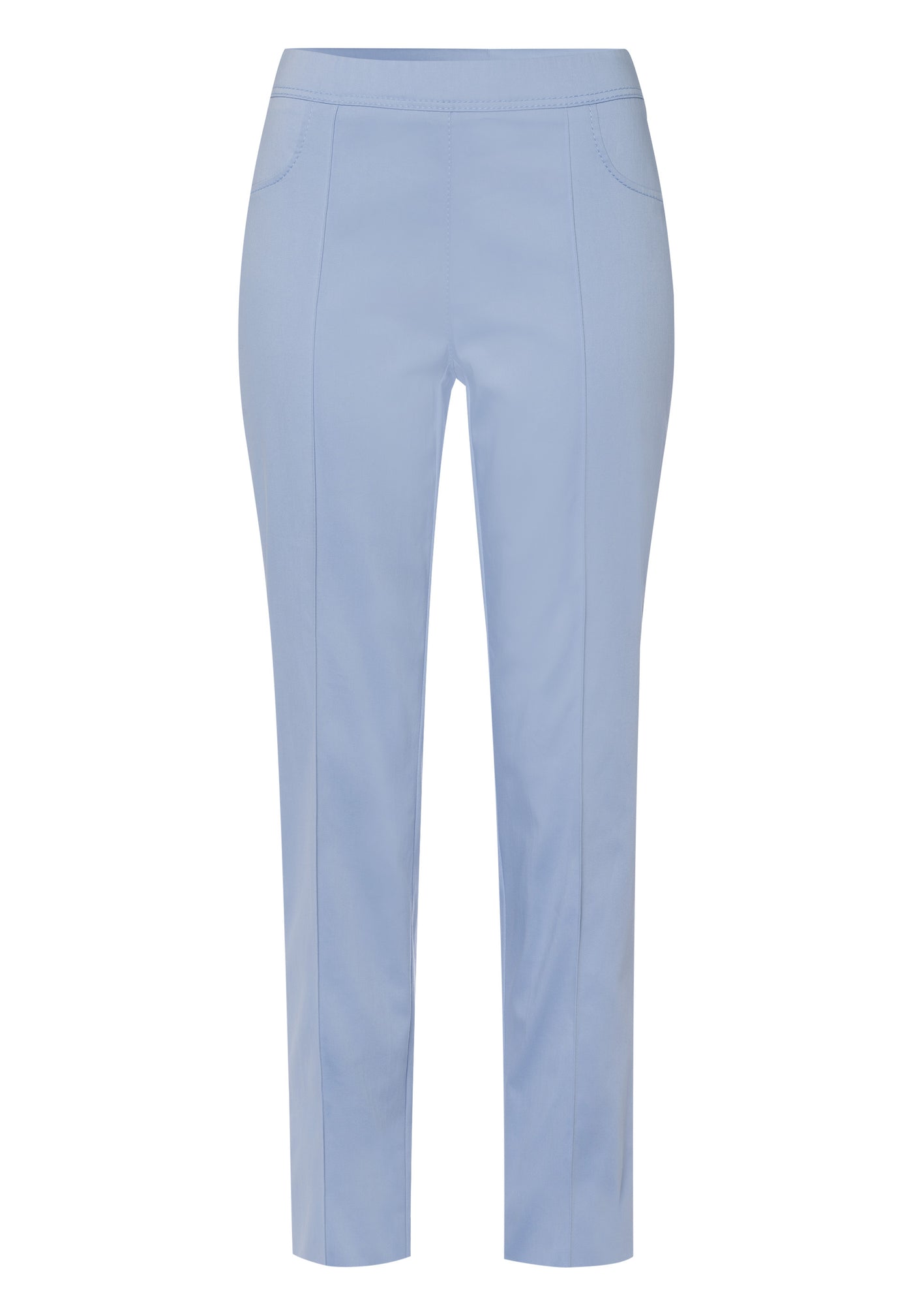 Light Blue Trousers with Front Seam
