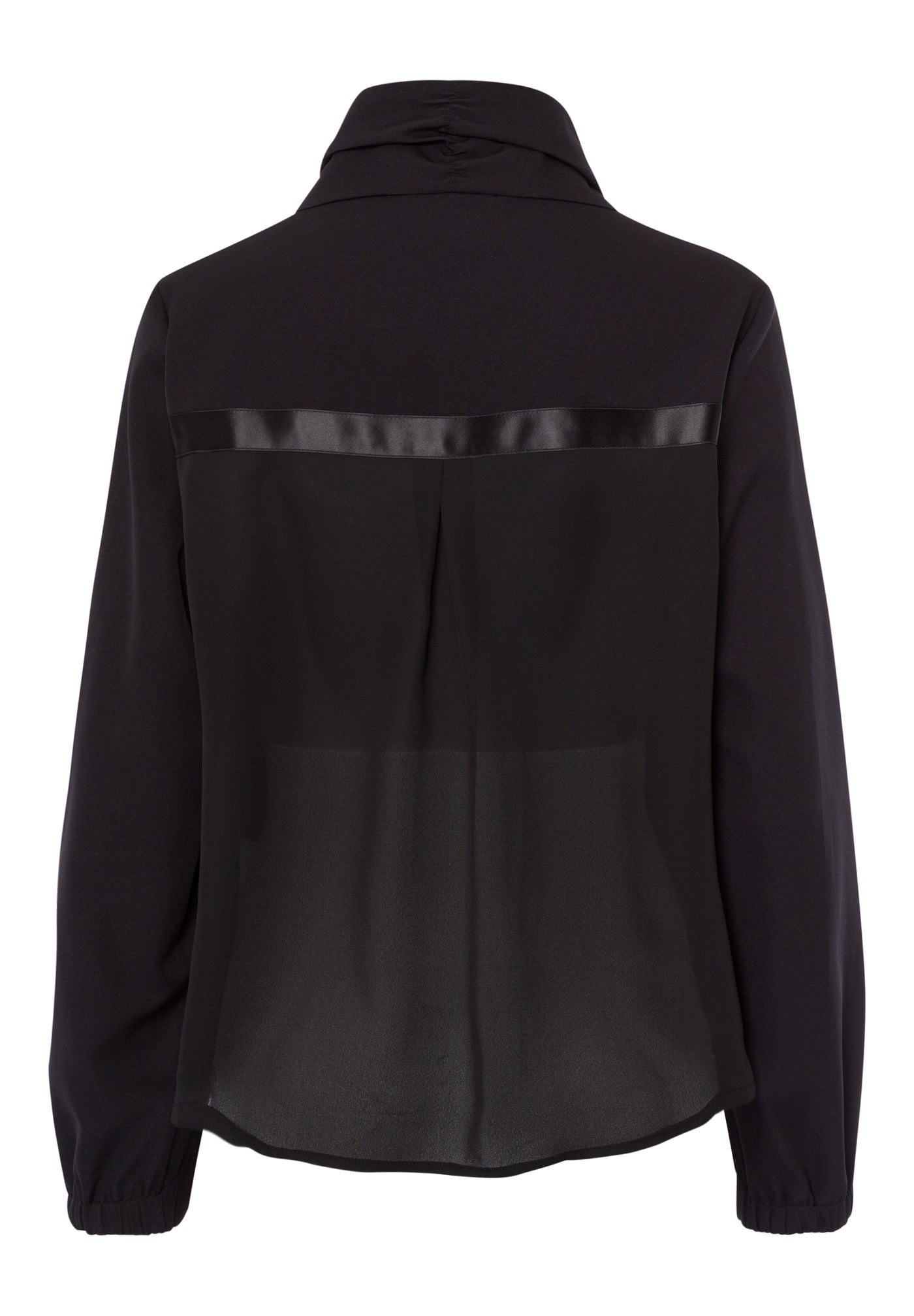 Black Zip Up Jacket With Drawstrings