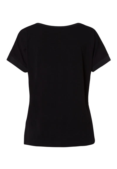 Multi Print T-Shirt With Black Back