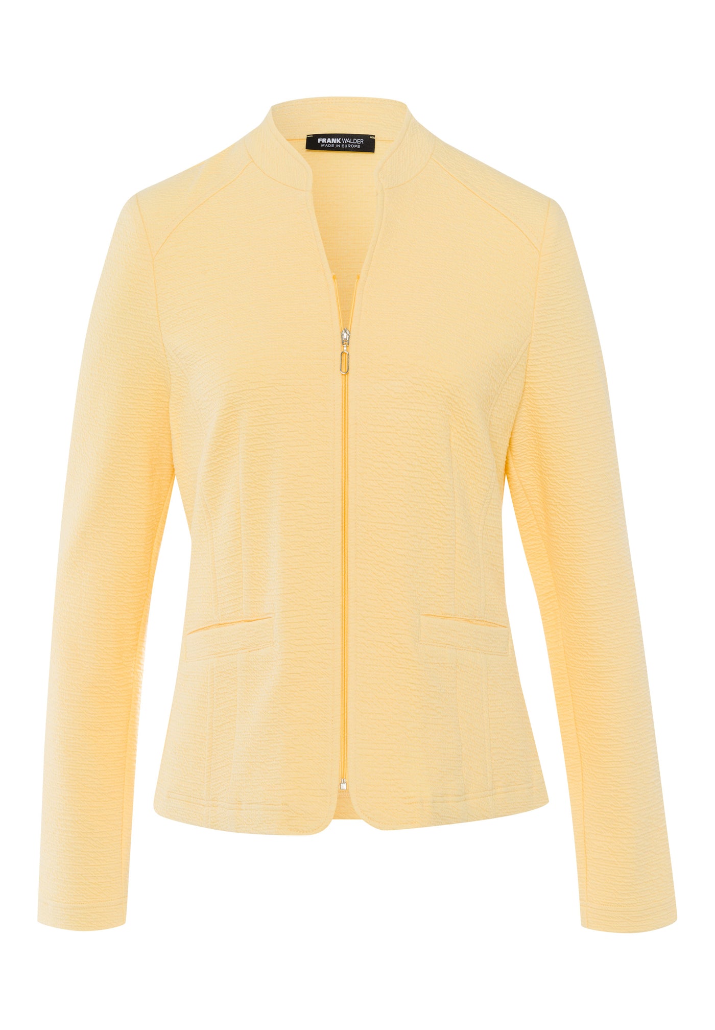 Yellow Zip Up Jacket With Pockets