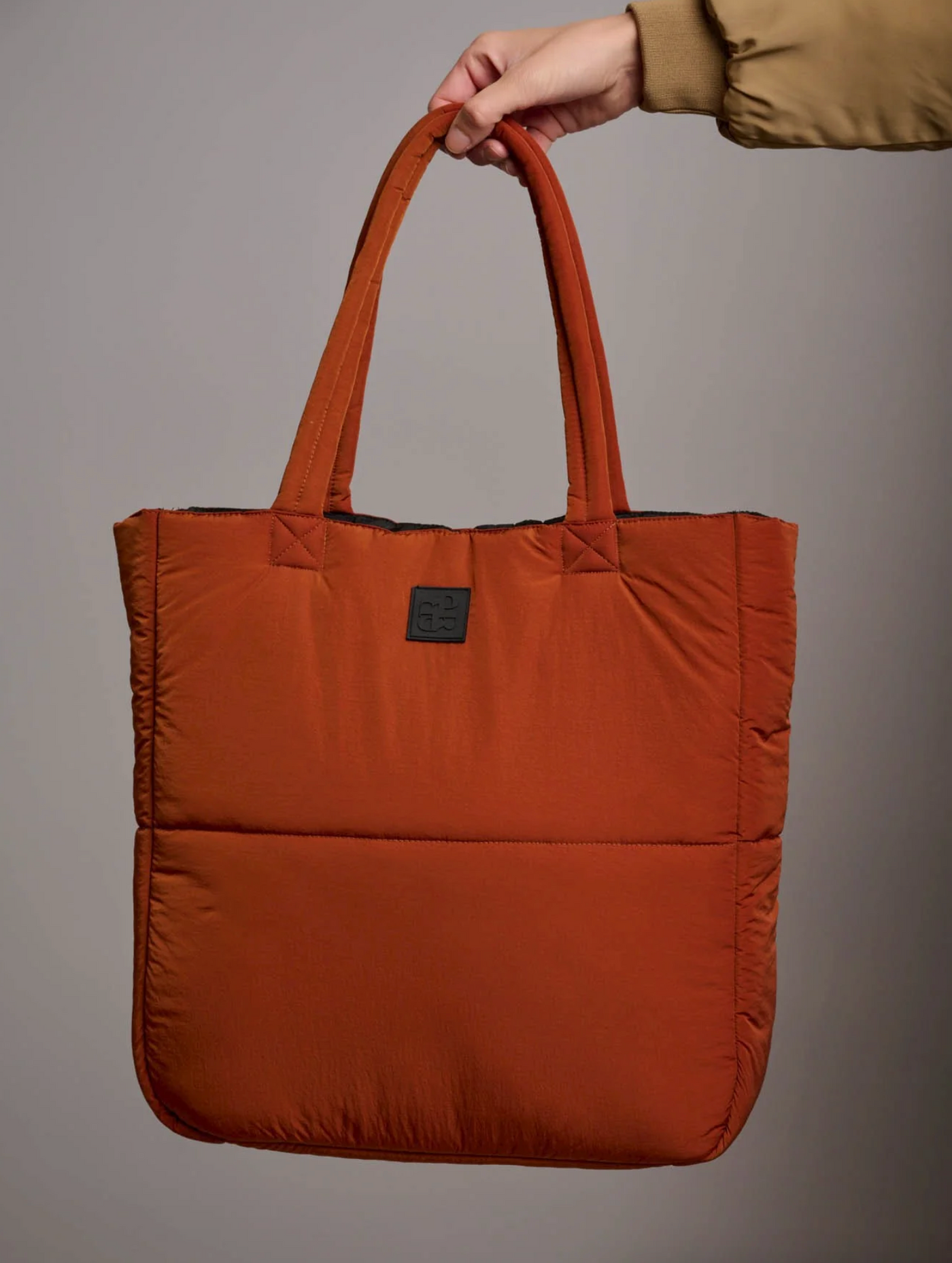 Burnt Orange Puffer Style Bag