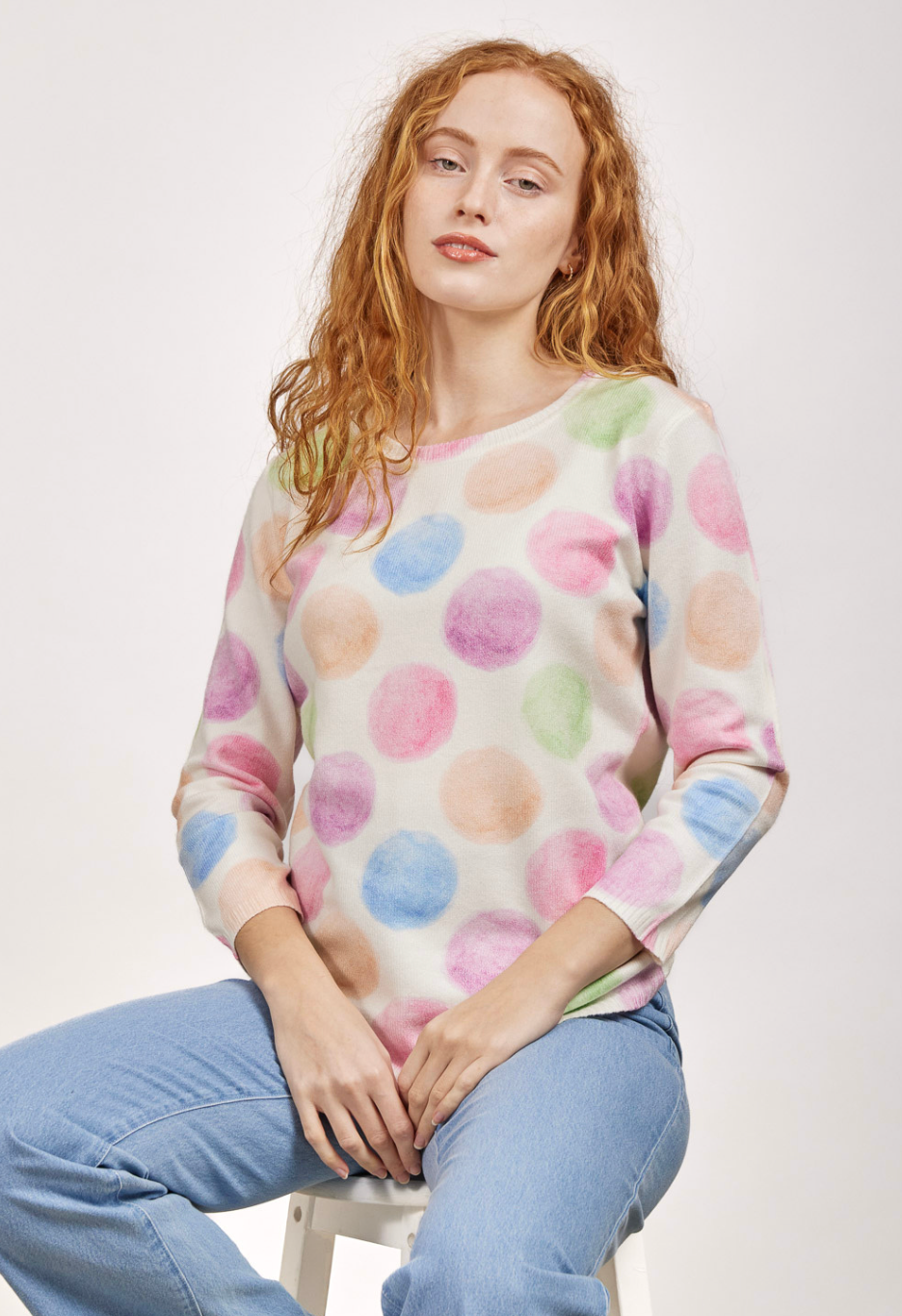 Watercolour Spot Print Jumper