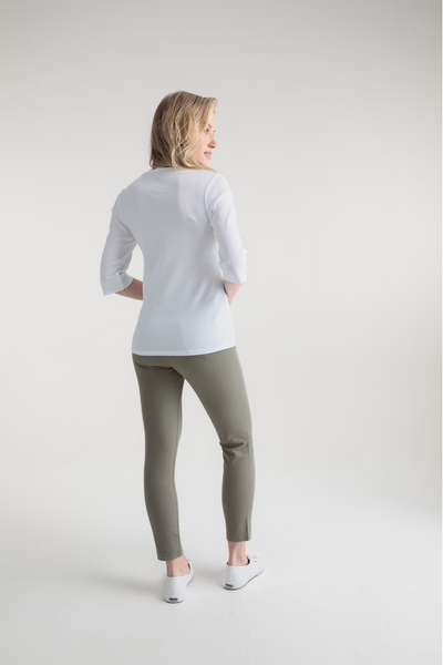 White Top With Circle Graphic Print