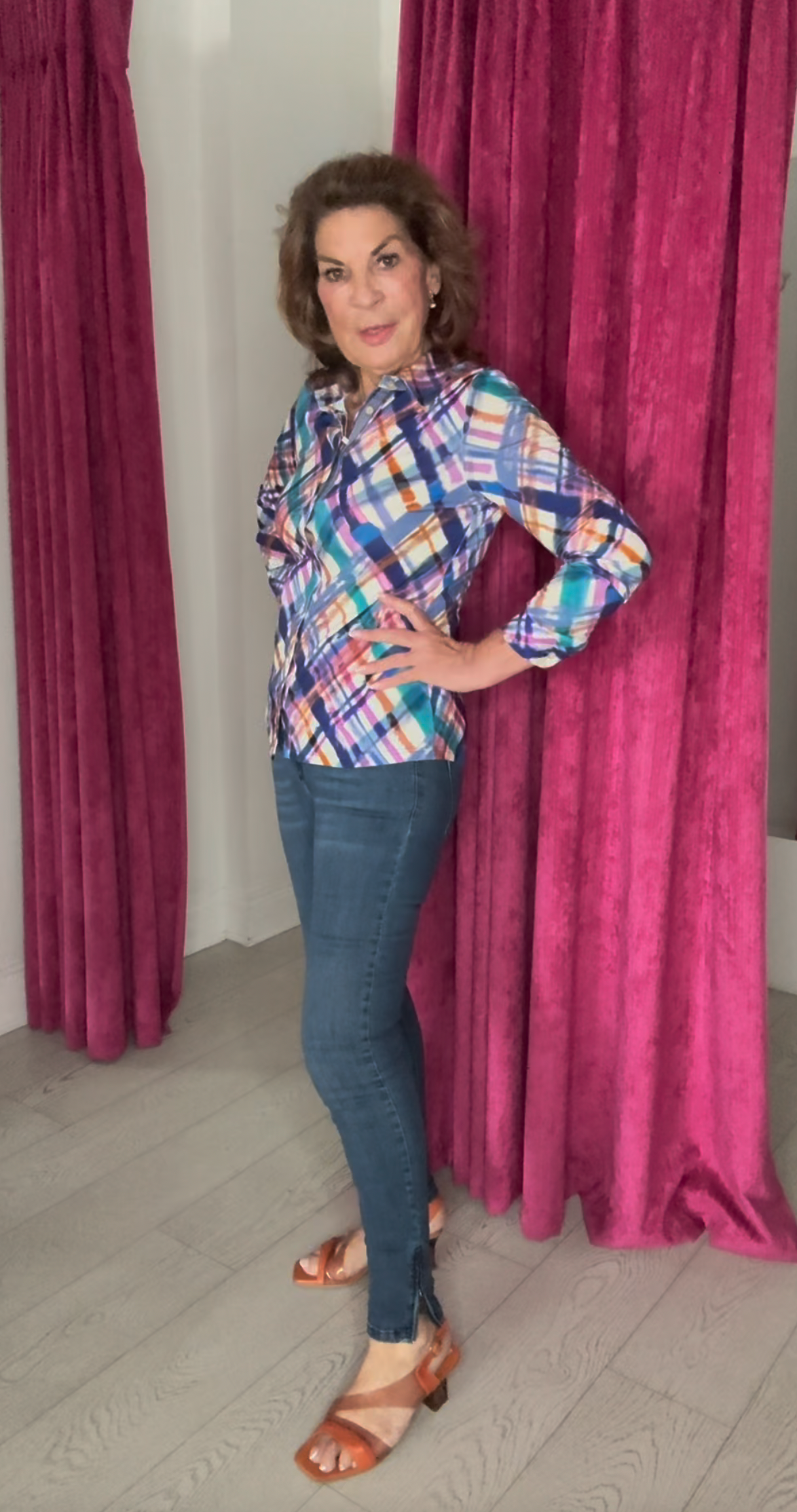 Irene Brushstroke Print Shirt