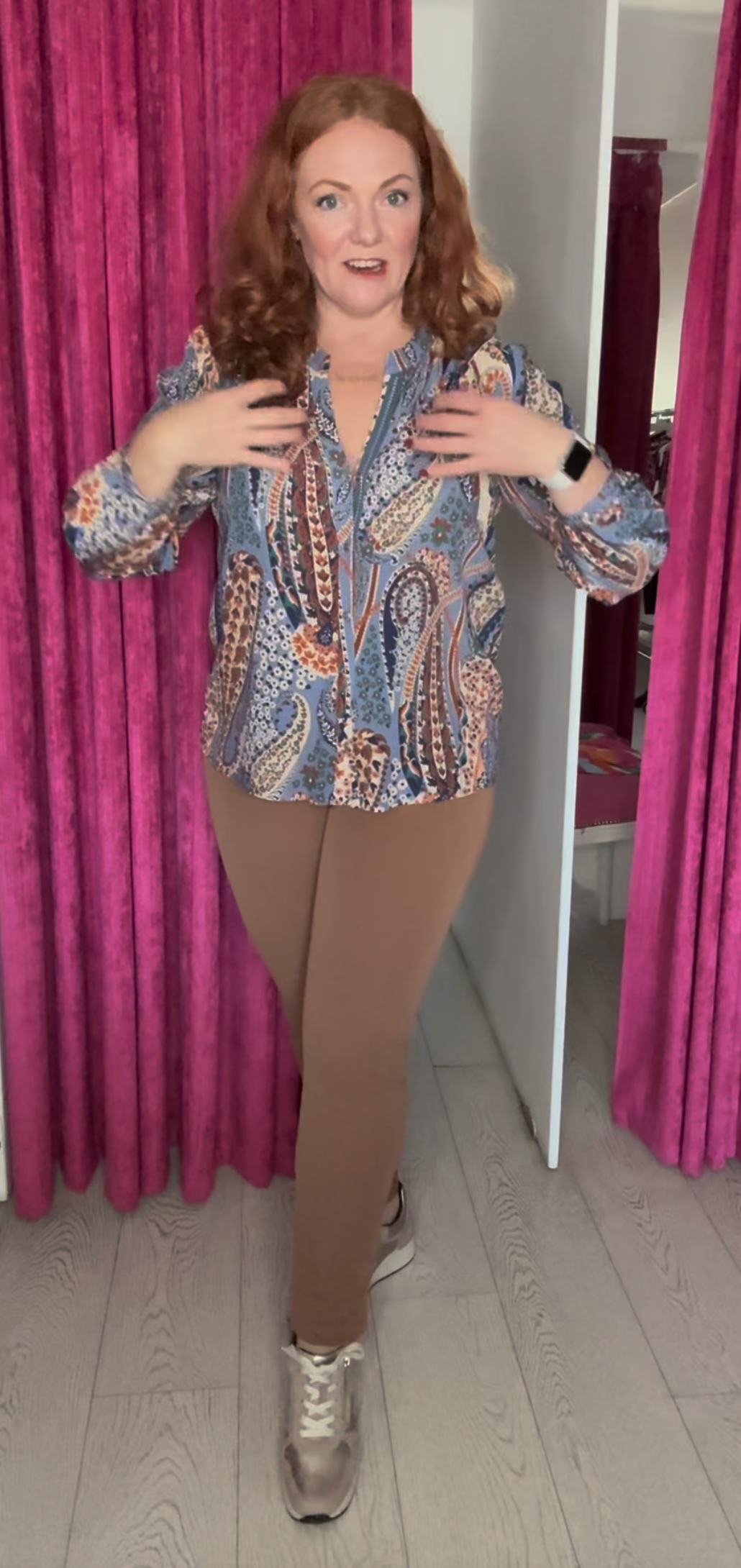 Aracelis Shirt With Grandfather Collar