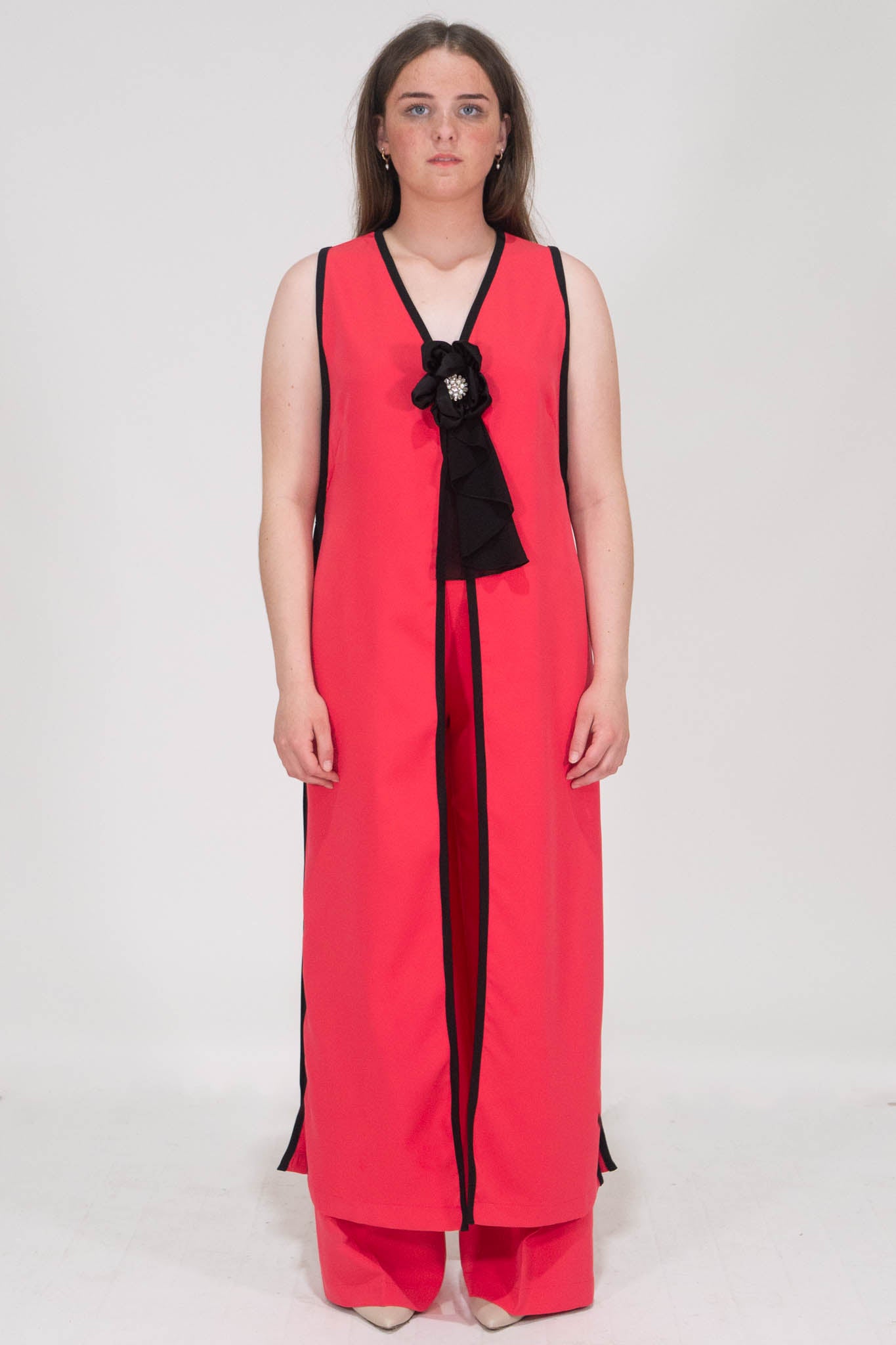 viviana sleeveless vest- RED