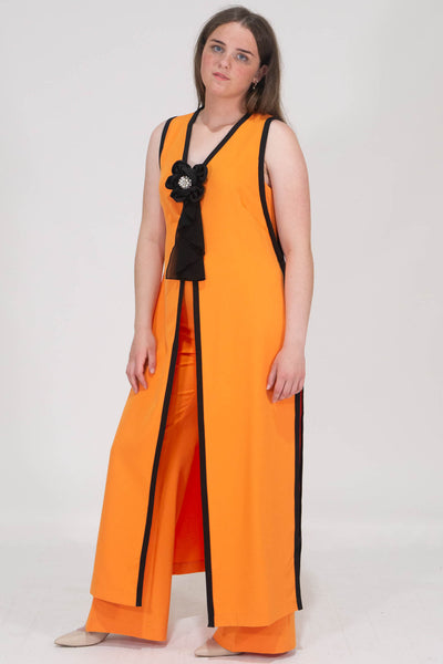 viviana sleeveless vest - ORANGE