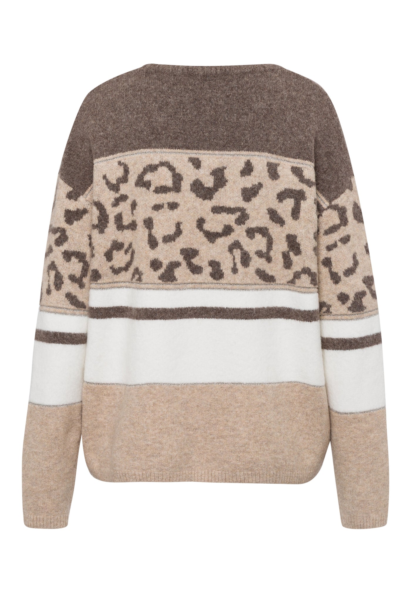 Beige and Leopard Knit Jumper