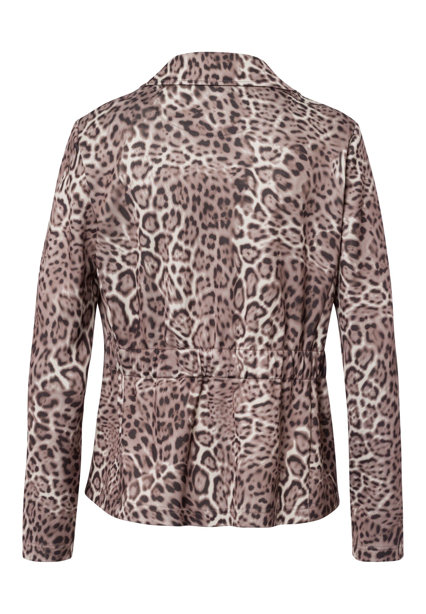Leopard Double Breasted Blazer with Pocket Detail