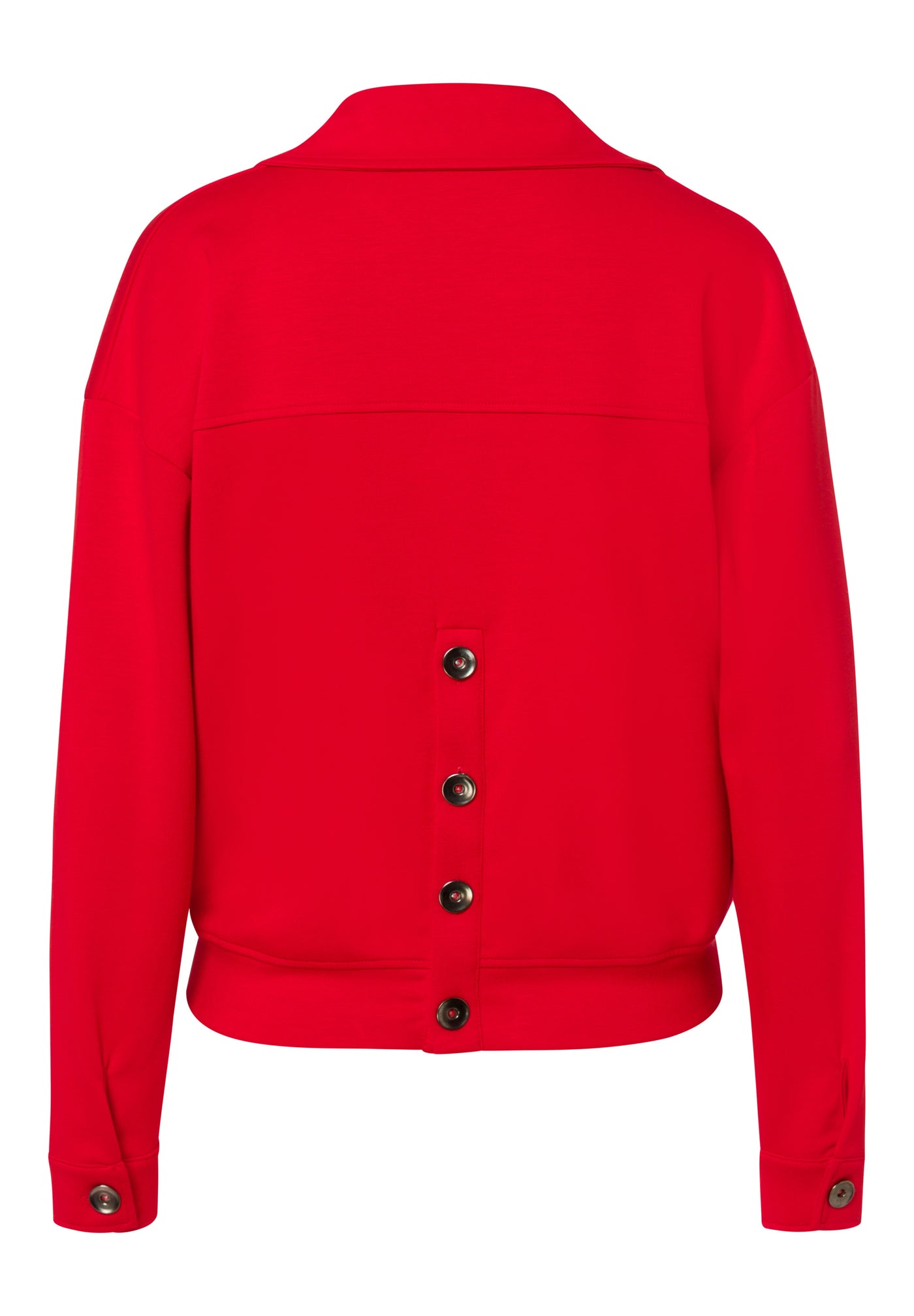 Red Button Up Jacket with Pockets