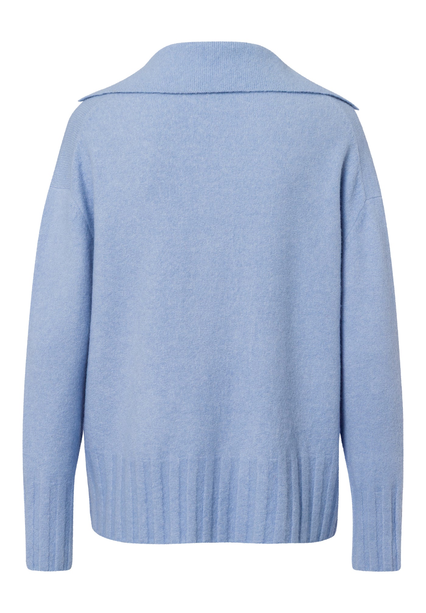 Baby Blue V-Neck Jumper with Collar
