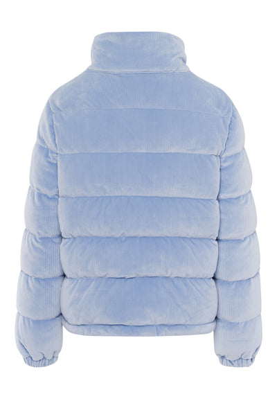 Baby Blue Textured Puffer Coat