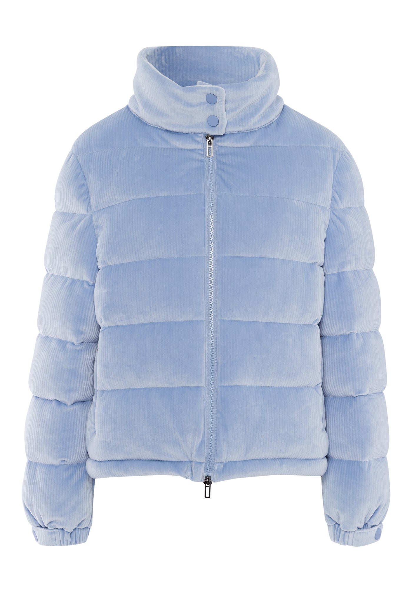 Baby Blue Textured Puffer Coat