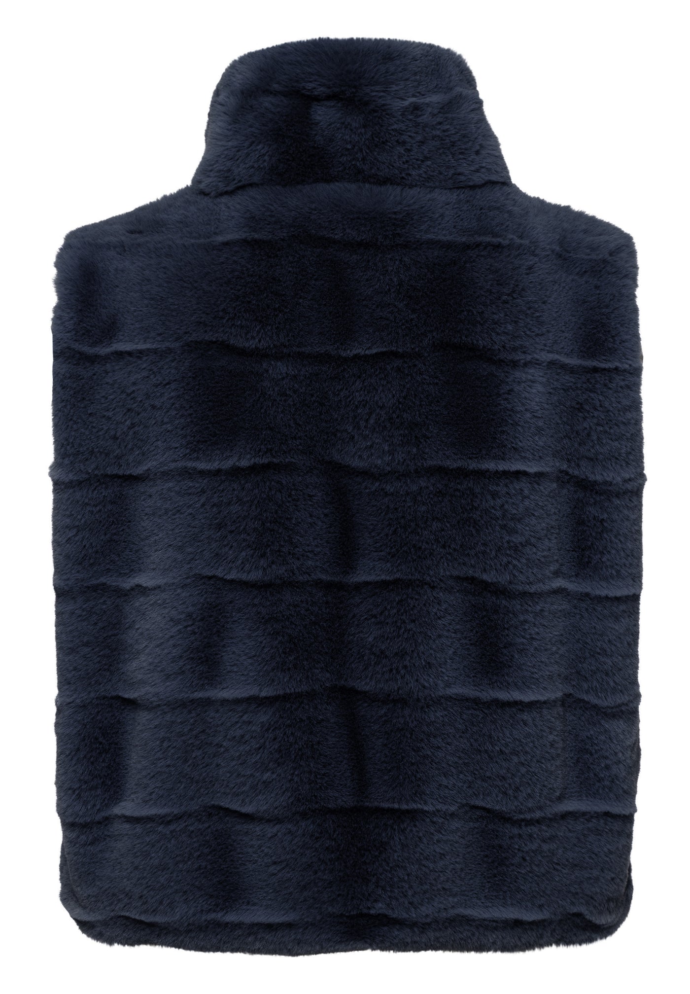 Navy Faux Fur Gilet with Pockets