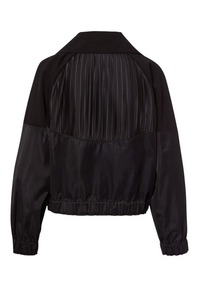 Black Satin Effect Textured Jacket