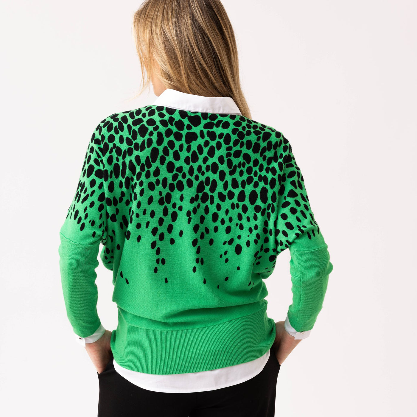 Green/Black Animal Print Jumper